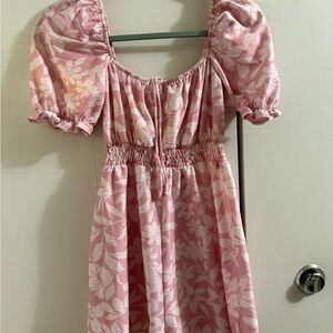 Pink Floral Kids Dress